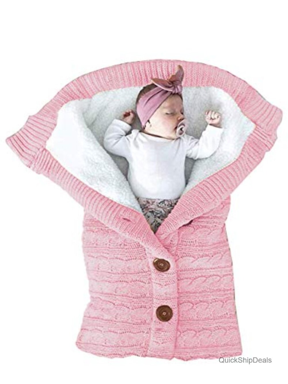 Unisex Infant Swaddle Blanket Fleece Knit Stroller Wrap
